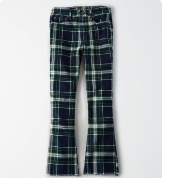 American Eagle Outfitters Pants - AE plaid flare pants